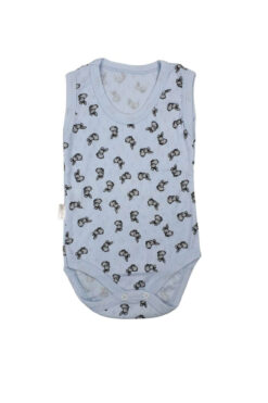 Κορμάκι Βρεφικό Bunnies Αμάνικο R1591 - ΓΑΛΑΖΙΟ, 12 Μηνών