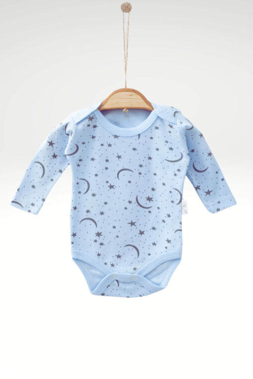 Κορμάκι Βρεφικό Moon And Stars Μακρύ Μανίκι R1661 - ΓΑΛΑΖΙΟ, 9 Μηνών - Image 2