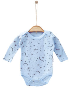 Κορμάκι Βρεφικό Moon And Stars Μακρύ Μανίκι R1662 - ΓΑΛΑΖΙΟ, 12 Μηνών