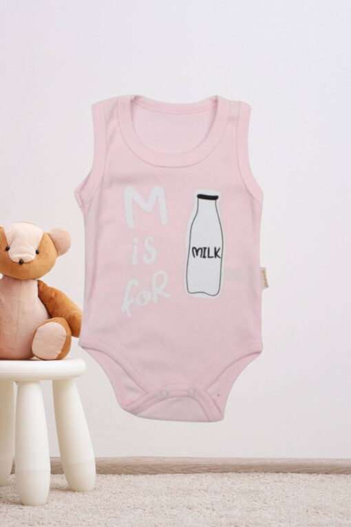 Κορμάκι Βρεφικό Αμάνικο M Is For Milk D9009 - ΡΟΖ, 18 Μηνών - Image 2