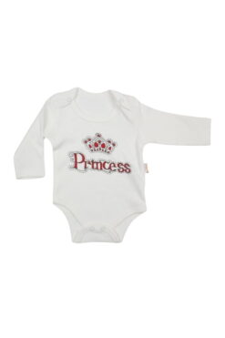 Κορμάκι Βρεφικό Princess G2129 - ΛΕΥΚΟ, 18 Μηνών