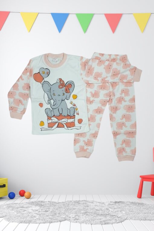 Πιτζάμα Παιδική Cute Elephant D3185 - ΣΟΜΟΝ, 4 Ετών - Image 2