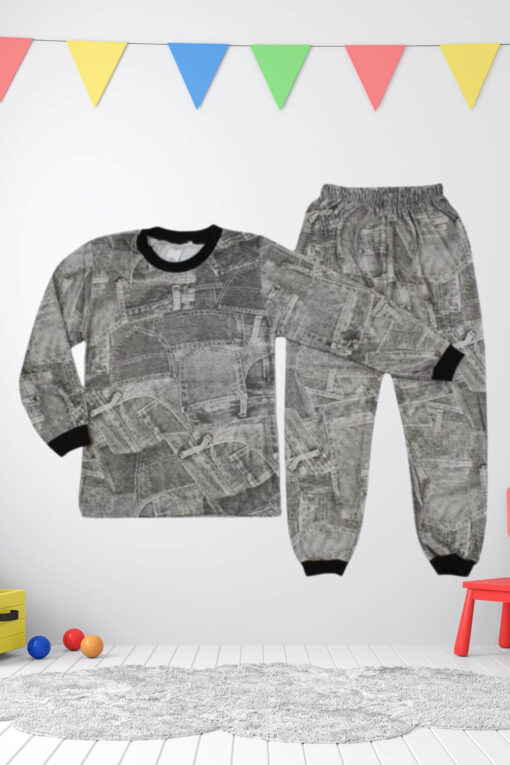Πιτζάμα Παιδική Jeans W0800 - ΜΑΥΡΟ, 6 Ετών - Image 2