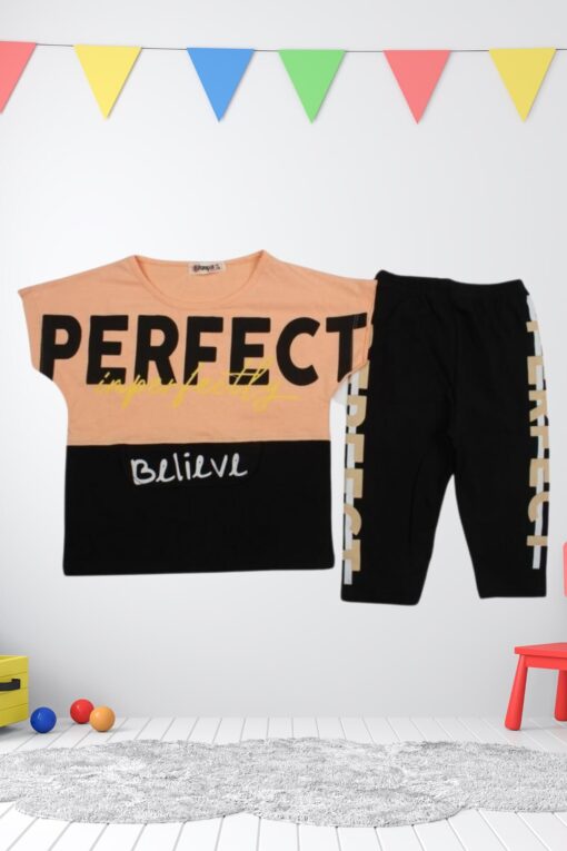 Σετ Παιδικό Μπλουζάκι Παντελονάκι Miss Perfect R0441 - ΣΟΜΟΝ, 4 Ετών - Image 2