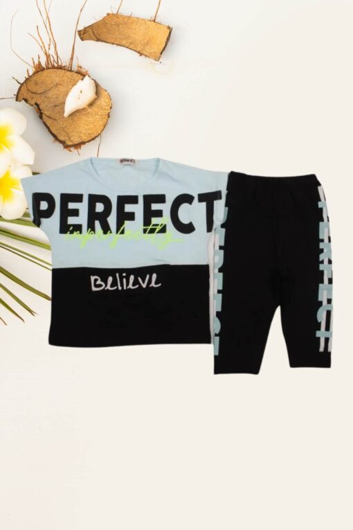Σετ Παιδικό Μπλουζάκι Παντελονάκι Miss Perfect W0441 - ΒΕΡΑΜΑΝ, 5 Ετών - Image 2