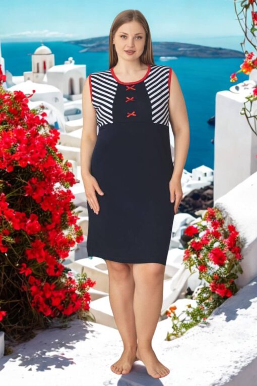 Γυναικείο νυχτικό αμάνικο homewear 5274 - ΠΟΛΥΧΡΩΜΟ, 3XL - Image 3