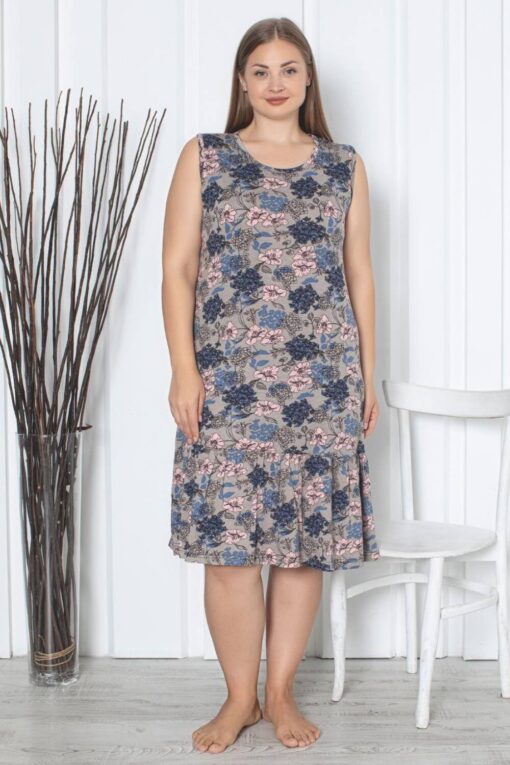 Γυναικείο νυχτικό αμάνικο homewear W5225 - ΠΟΛΥΧΡΩΜΟ, 3XL - Image 2