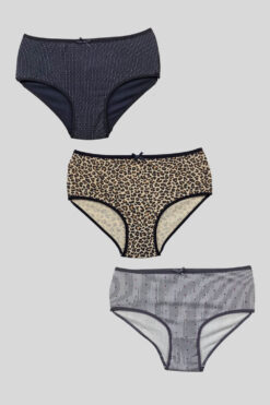 Γυναικεία Slip Βαμβακερά 3Pack R1003 - ΠΟΛΥΧΡΩΜΟ, XXL