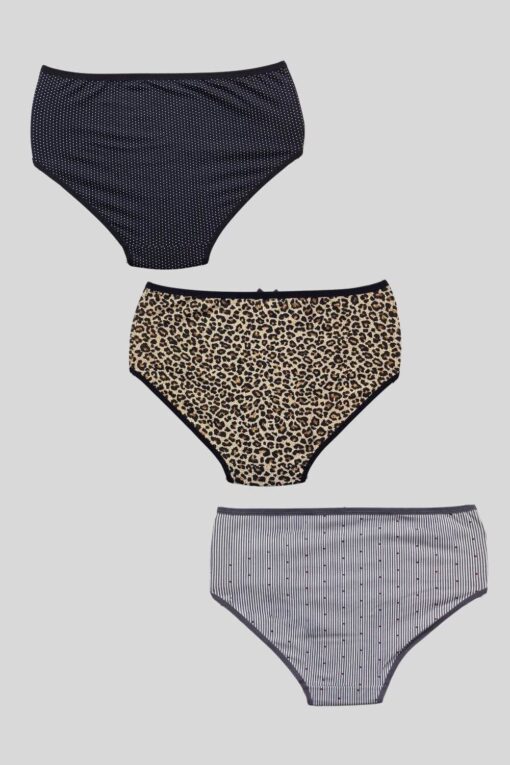 Γυναικεία Slip Βαμβακερά 3Pack R1003 - ΠΟΛΥΧΡΩΜΟ, XL - Image 5