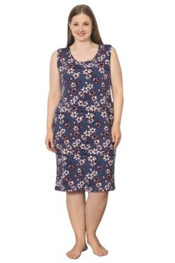 Γυναικείο νυχτικό αμάνικο homewear U5257 - ΠΟΛΥΧΡΩΜΟ, 4XL