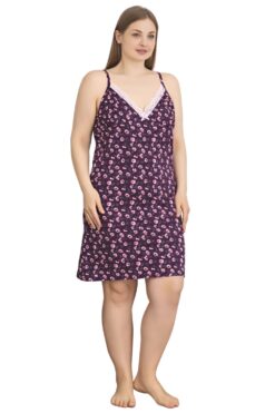 Γυναικείο νυχτικό τιράντα homewear F5259 - ΠΟΛΥΧΡΩΜΟ, 4XL