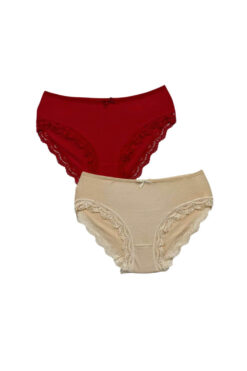 Γυναικεία slip βαμβακερά 2pack B1503 - ΠΟΛΥΧΡΩΜΟ, XL