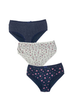Γυναικεία slip βαμβακερά 3pack D1003 - ΠΟΛΥΧΡΩΜΟ, 3XL