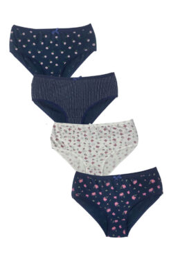 Γυναικεία slip βαμβακερά 4pack U1003 - ΠΟΛΥΧΡΩΜΟ, XL