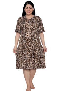 Γυναικείο φόρεμα homewear W5256 - ΛΕΟΠΑΡ, 4XL