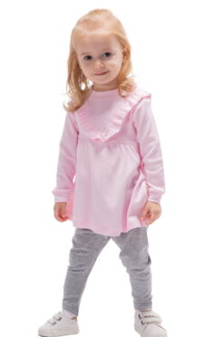 Βρεφικό Σετ Για Κορίτσι Μπλουζάκι Παντελονάκι 1994 - ΡΟΖ, 24 Μηνών