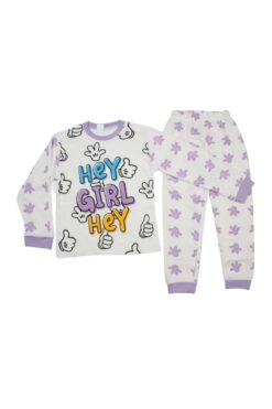 Πιτζάμα Παιδική Hey Girl W9370 - ΜΩΒ, 6 Ετών