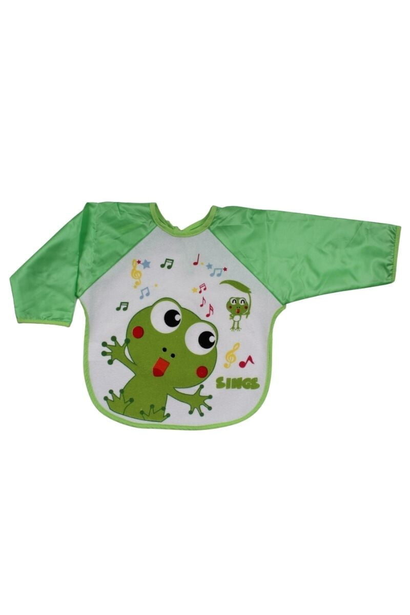 Αδιάβροχη Σαλιάρα Φαγητού Με Μανίκια Frog Sings 7110 - ΠΡΑΣΙΝΟ, ONE SIZE