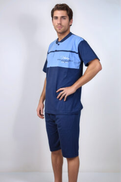Alternative view of Ανδρική πιτζάμα καλοκαιρινή C0825 - ΜΠΛΕ, L