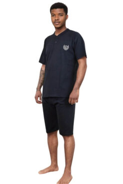 Ανδρική Πιτζάμα Καλοκαιρινή D1065 - ΜΠΛΕ ΣΚΟΥΡΟ, 4XL