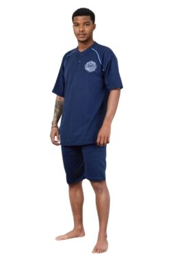 Ανδρική Πιτζάμα Καλοκαιρινή K0915 - ΜΠΛΕ, 3XL
