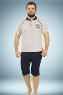 Alternative view of Ανδρική Πιτζάμα Καλοκαιρινή S0915 - ΓΚΡΙ, 3XL