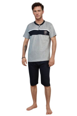 Ανδρική Πιτζάμα Καλοκαιρινή W0985 - ΓΚΡΙ, XXL
