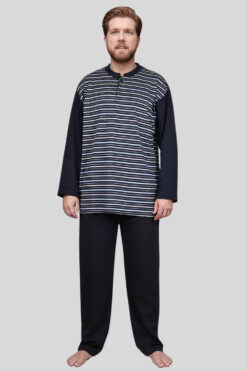 Ανδρική Πιτζάμα Βαμβακερή Plus Size Z0820 - ΠΟΛΥΧΡΩΜΟ, 3XL