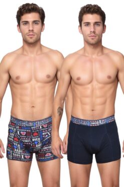 Boxer Ανδρικό Σετ 2Pack W7050 - ΠΟΛΥΧΡΩΜΟ, M