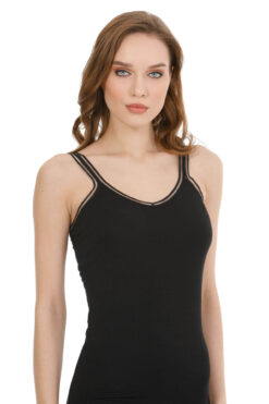 Φανελάκι Ψιλή Τιράντα W0653 - ΜΑΥΡΟ, XXL