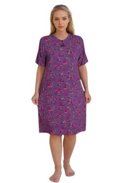 Alternative view of Φόρεμα Homewear Κοντό Μανίκι R5158 - ΠΟΛΥΧΡΩΜΟ, 4XL