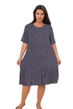 Φόρεμα Homewear Κοντό Μανίκι R5214 - ΑΝΘΡΑΚΙ, 3XL