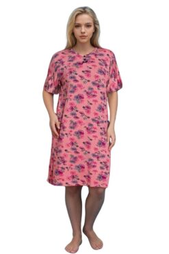 Alternative view of Φόρεμα Homewear Κοντό Μανίκι W5158 - ΠΟΛΥΧΡΩΜΟ, 4XL