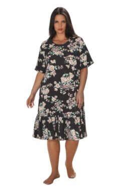 Φόρεμα Homewear Κοντό Μανίκι W5214 - ΠΟΛΥΧΡΩΜΟ, XXL