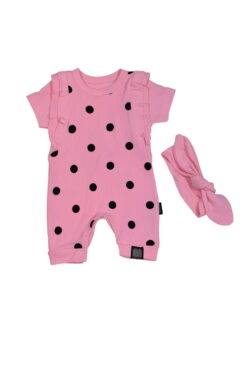 Φορμάκι Κοντομάνικο Και Κορδέλα D2004 - ΡΟΖ, 18 Μηνών