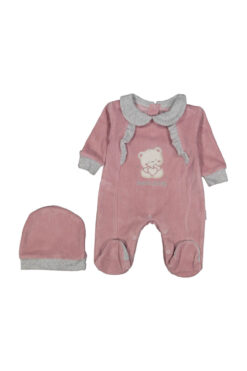 Φορμάκι Βελουτέ με Σχέδιο Αρκουδάκι W235588 - ΣΑΠΙΟ ΜΗΛΟ, 6 Μηνών