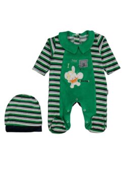 Φορμάκι Βελουτέ με Σχέδιο Basketball R235585 - ΠΡΑΣΙΝΟ, 6 Μηνών