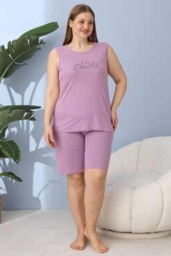 Alternative view of Γυναικεία πιτζάμα αμάνικη με σορτς 30143 - ΛΙΛΑ, XXL