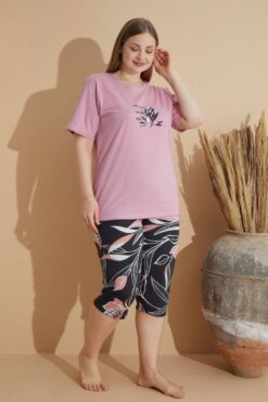 Alternative view of Γυναικεία Πιτζάμα Κάπρι Με Κοντό Μανίκι 0978 - ΠΟΛΥΧΡΩΜΟ, XL