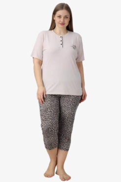 Γυναικεία πιτζάμα κάπρι με κοντό μανίκι 30148 - ANIMAL, 3XL