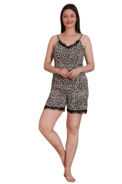 Γυναικεία πιτζάμα σορτς με τιράντα 20388 - ΛΕΟΠΑΡ, S-M