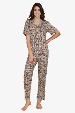 Γυναικεία Βαμβακερή Πιτζάμα Ανοιξιάτικη Φθινοπωρινή 20065 - ΛΕΟΠΑΡ, S-M