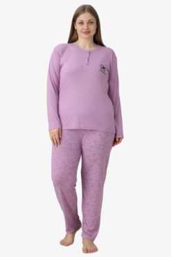 Γυναικεία Βαμβακερή Πιτζάμα Ανοιξιάτικη Φθινοπωρινή 30127 - ΜΩΒ, 4XL