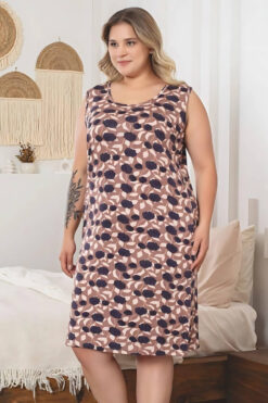 Alternative view of Γυναικείο νυχτικό αμάνικο homewear A5257 - ΠΟΛΥΧΡΩΜΟ, 5XL