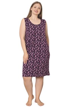 Γυναικείο νυχτικό αμάνικο homewear B5257 - ΠΟΛΥΧΡΩΜΟ, 3XL