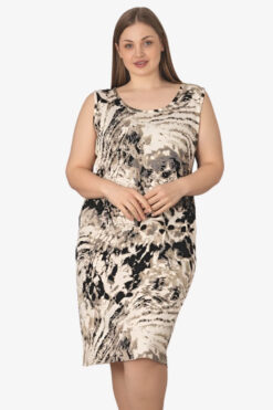 Γυναικείο νυχτικό αμάνικο homewear Q5257 - ΠΟΛΥΧΡΩΜΟ, 4XL