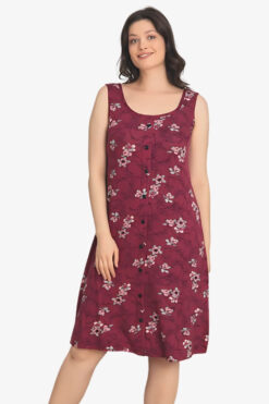 Γυναικείο νυχτικό αμάνικο homewear R5243 - ΠΟΛΥΧΡΩΜΟ, M