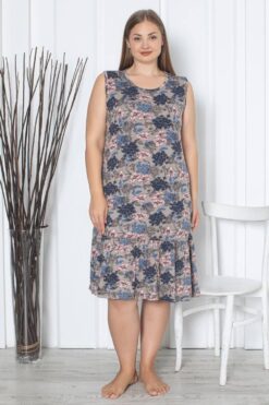 Alternative view of Γυναικείο νυχτικό αμάνικο homewear W5225 - ΠΟΛΥΧΡΩΜΟ, L