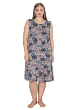 Γυναικείο νυχτικό αμάνικο homewear W5225 - ΠΟΛΥΧΡΩΜΟ, L