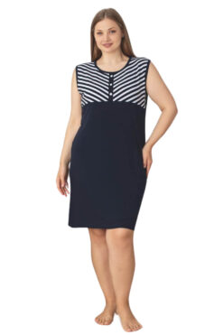 Γυναικείο νυχτικό αμάνικο homewear W5277 - ΠΟΛΥΧΡΩΜΟ, XXL